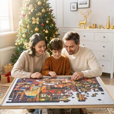 Стіл-пазл на 1500 елементів, стіл-пазл з 6 шухлядами та однією основою, дошка-пазл з регулюванням висоти та 4-рівневим регулюванням нахилу, стіл-пазл з кришкою та 4 колесами, 89 x 68 см