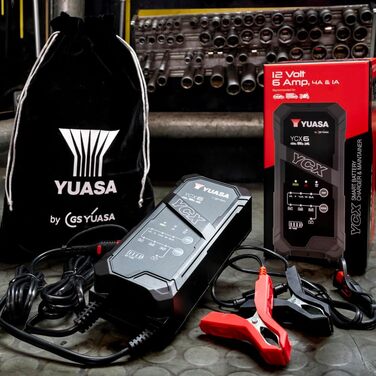 Розумний зарядний пристрій Yuasa YCX6 12V 6A для автомобілів, фургонів та мотоциклів