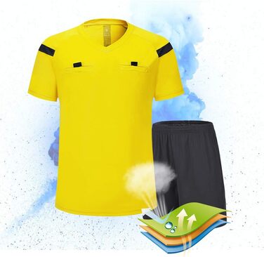 Чоловіча суддівська майка SHINESTONE, для футболу, з короткими рукавами Жовта M