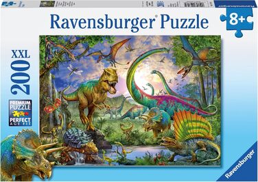 Дитячий пазл Ravensburger - 12718 У царстві гігантів - пазл динозавр для дітей від 8 років, 200 елементів у форматі XXL