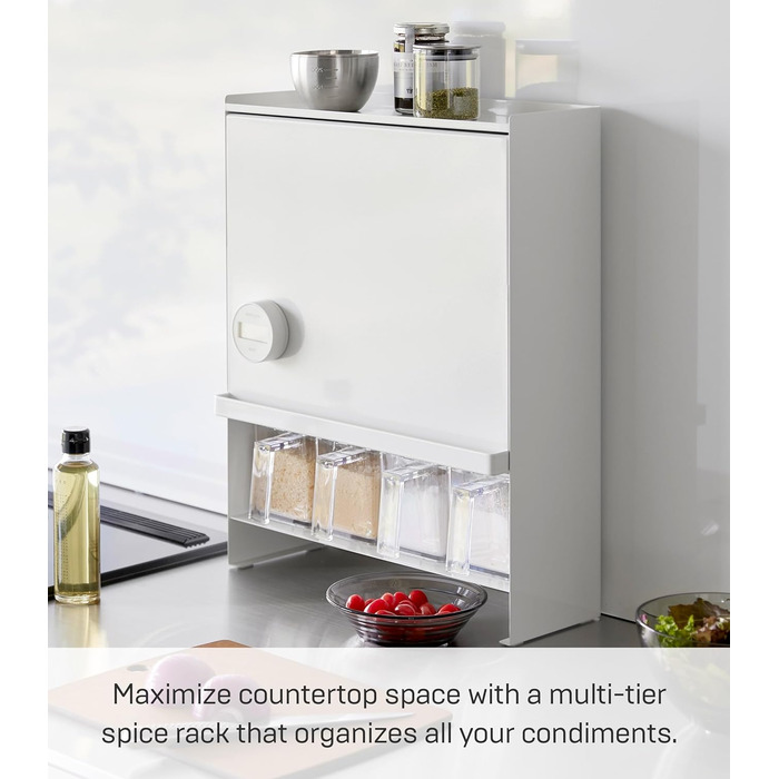 Рівнева підставка для приправ, біла, сталь/POM смола, 38 x 16,3 x 49,2 см Біла 16,3 x 38 x 49,2 см (Д x Ш x В), 2009 TOWER 3-