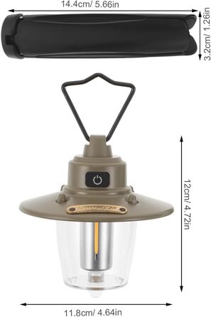 Акумуляторний світлодіодний кемпінговий ліхтар Ciieeo USB з акумулятором 1200 мАг, ретро-ліхтар для вулиці з підставкою та гачком, портативний ліхтар для намету та аварійне освітлення для кемпінгу та відключення електроенергії.