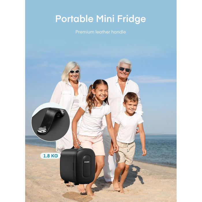 Міні-холодильник 5 літрів, 6 банок міні-холодильник 12В-220В, блок живлення USB для кімнати, догляду за шкірою, офісу або автомобі