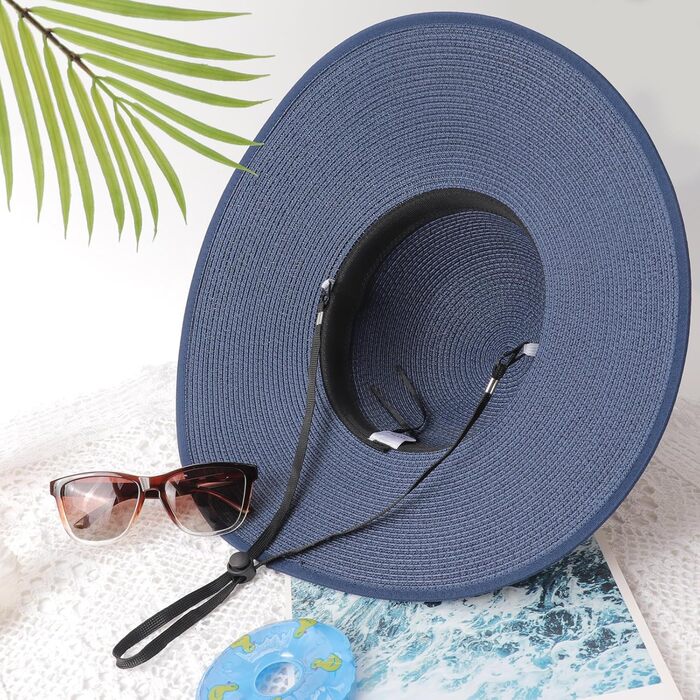 Жіночий солом&39яний капелюх з широкими полями DRESSHOW, складний пляжний капелюх від сонця, UPF 50