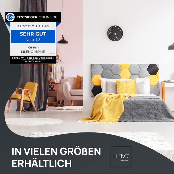 Набір з 2 подушок 40x60 см - внутрішня подушка, яку можна прати при 40C, підходить для алергіків - поліестерова набивка як диванна