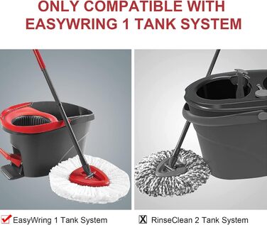 Запасна головка та база для швабри Spin Mop Запасна головка та база сумісна з Ocedar та Vileda EasyWring 2-в-1 Turbo Mop Мікрофібр