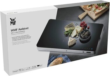 Електрична, нагрівальна плита, для нагрівання та охолодження їжі, 270 Вт, навколишнє освітлення, скляна поверхня