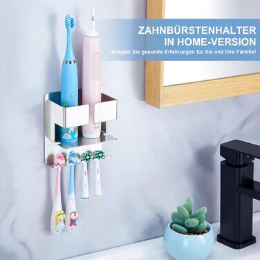 Тримач для зубної щітки - дозатор зубної пасти настінний без свердління, електричний тримач для зубної щітки самоклеючий тримач дл