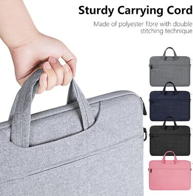 Сумка для ноутбука з плечовим ременем для ноутбуків розміром 39,6 - 40,6 см (15,6 - 16 дюймів), плюшева, м'яка