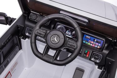 Дитячий електромобіль FINOOS Mercedes G63 AMG XL, 24V, 4х4 електричний дитячий автомобіль з пультом дистанційного керування, шкіря