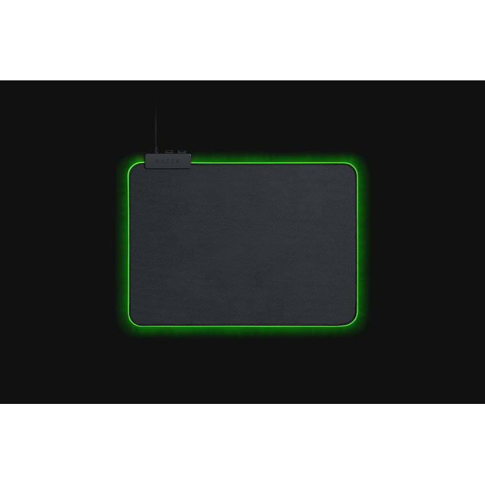 М'який ігровий килимок для миші з RGB-підсвіткою (тримач кабелю, тканинна поверхня, нековзний, стьобаний край, оптимізований для в