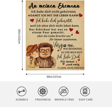 Сміливі та зухвалі подарунки для чоловіків на річницю весілля, флісова ковдра для мого чоловіка, подарунки на річницю весілля, річницю дня народження, подарунки любові для нього, пухнаста флісова ковдра 200x150 см для мого чоловіка 04 150x200 см