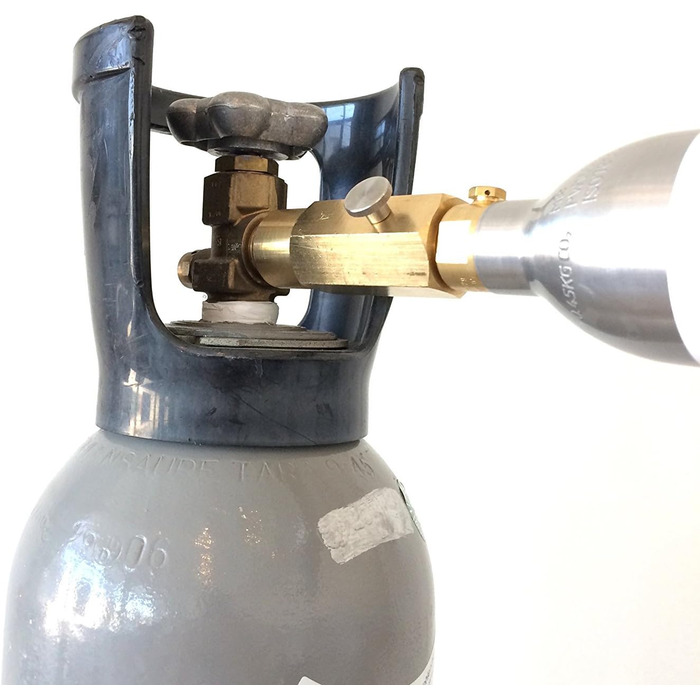 Адаптер для перекачування газу CO2 з великих балонів CO2 в балони вагою 425 г, підходить для балонів Grohe Blue Home, Sodastream CO2. Заощаджуйте до 500 на рік Зроблено в Німеччині