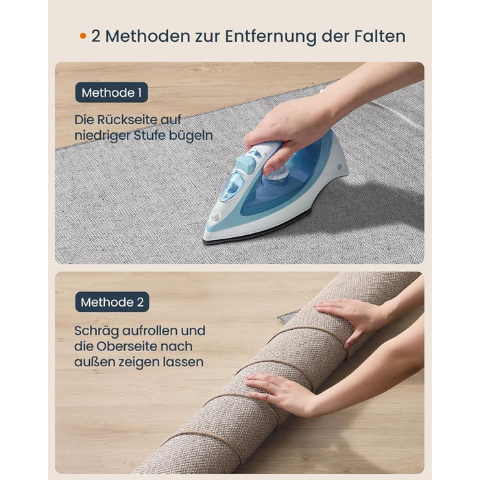 Килим SONGMICS HOME для вулиці, 80 x 200 см, килим для вітальні, доріжка, можна прати в пральній машині, нековзний, джутовий вигляд, для коридору, патіо, балкону, кухні, спальні, їдальні, верблюжо-коричневий TAR096K01 200L см