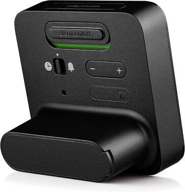 Цифровий будильник Braun з функцією повтору, негативним РК-дисплеєм, функцією швидкого налаштування, будильником Crescendo чорного кольору, модель BC09B. 1 упаковка