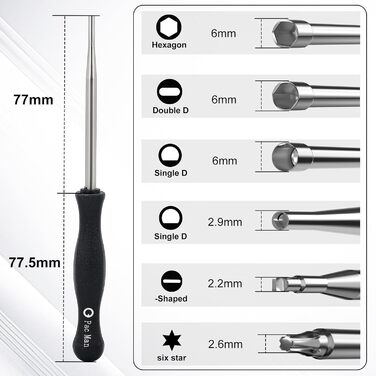 Набір інструментів для налаштування карбюратора (12 шт.) / Викрутки для тюнінгу 2-тактних двигунів (з шліцами Keil, Pac Man, D, подвійна D) для бензопил та тримерів Poulan, Husqvarna, STIHL, ECHO, металеві