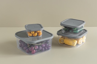 Набір контейнерів 0,4/0,9/1,8 Quick Box Gray Idea Home