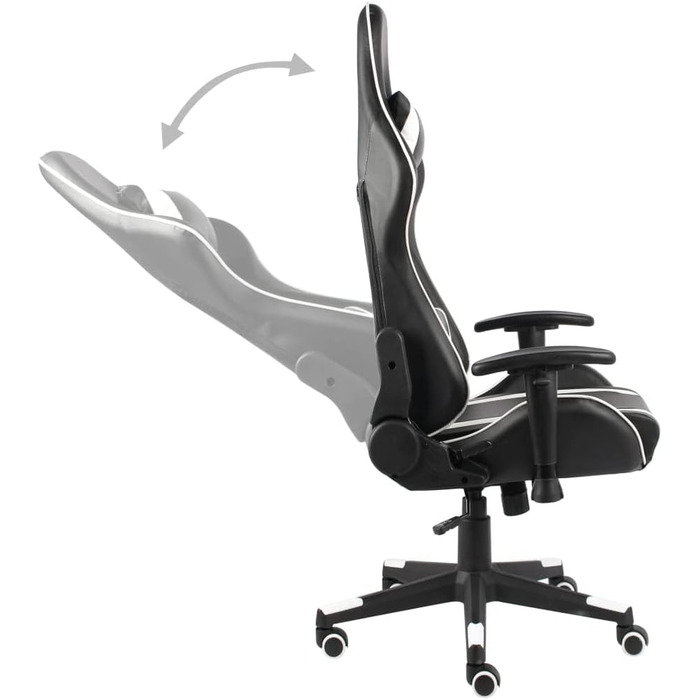 Ігрове крісло обертове біле ПВХ