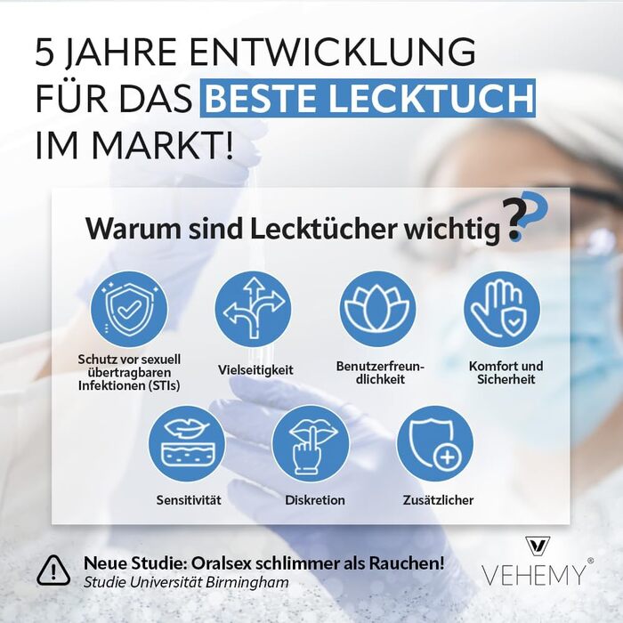 Захисні серветки Vehemy для орального сексу, 6 шт