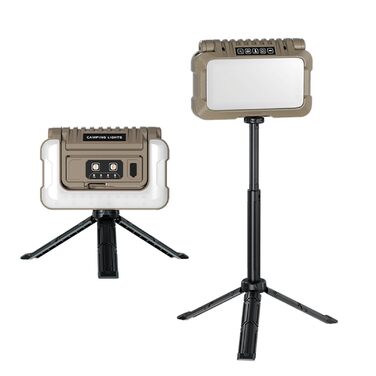 Телескопічний кемпінговий ліхтар LIXADA, акумуляторний світлодіодний багатофункціональний кемпінговий ліхтар ємністю 4800 мАг, портативний наметовий ліхтар зі штативом, водонепроникний, висувний, складаний, для піших прогулянок та подорожей (підтримує пов