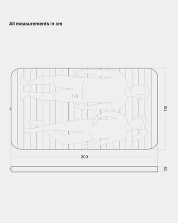 Самонадувальний надувний матрац преміум-класу - М&39який, зручний килимок для сну з м&39якою поверхнею та подвійним клапаном надування, килимок для сну для кемпінгу, подорожей або як гостьове ліжко, темно-синій - Подвійний M