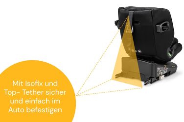 Поворотне дитяче автокрісло 40-150 см, реборд з Isofix, дитяче автокрісло - All Black, 360 i-Size