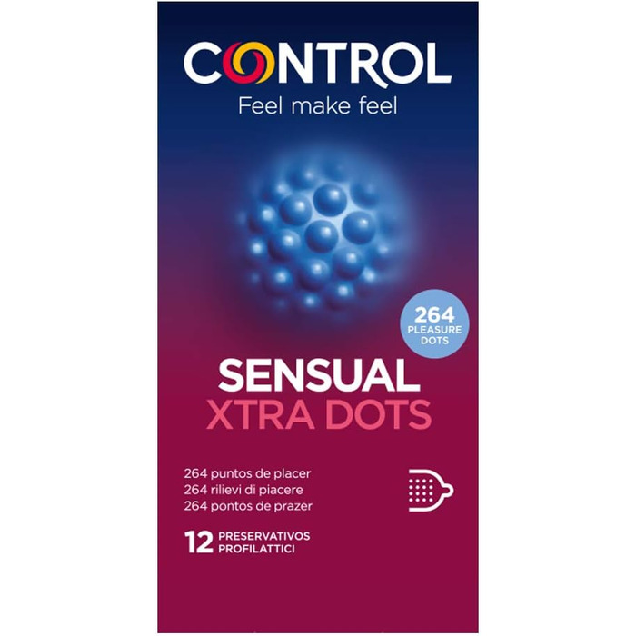Презервативи CONTROL Sensual Xtra Dots, 12 шт. , 50 г, 00010364000000