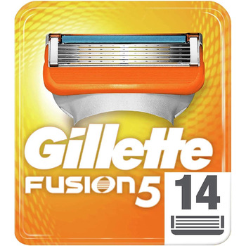 Леза для бритви Gillette Fusion 5 з обрізним лезом для точного та фрикційного покриття, 14 змінних лез 14 шт. (1 упаковка) Стандартна упаковка