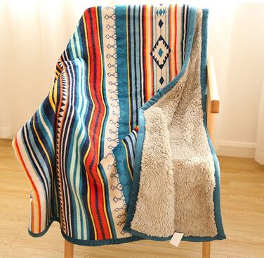 Плед Hggzeg з коралового флісу, пухнастий, м&39який плед для дивана, тепле покривало, різнокольоровий смугастий візерунок, дорожній плед для спальні, вітальні, офісу (кольорові смужки) кораловий 150 x 200 см