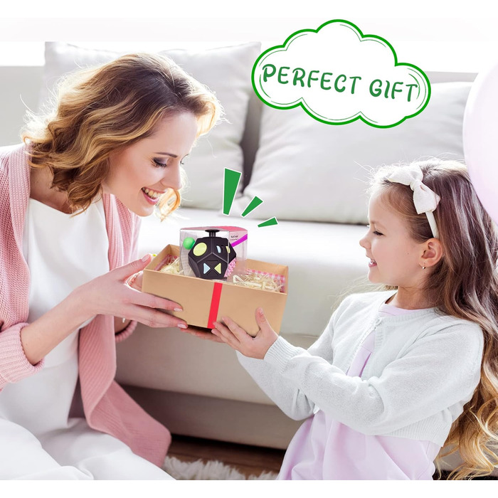 З 12 сторонами, іграшка Infinity Cube Fidget Anti Stress Cube для дорослих, дітей із СДУГ, СДУГ, РАС, СДУГ