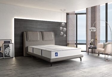 Матрац Irisette Rgen з 1000 пружинами кишенькової конструкції, висота 24 см, 7-зонний двосторонній матрац, рівень жорсткості 3, 160x200 см, сертифікований Oeko-Tex, виготовлений відповідно до німецьких стандартів якості 160 x 200 см H3 - середньої жорстко