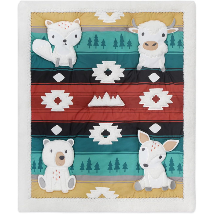 Комплект дитячої постільної білизни Peanutshell Woodland, підодіяльник для хлопчиків або дівчаток, комплект постільної білизни з 4