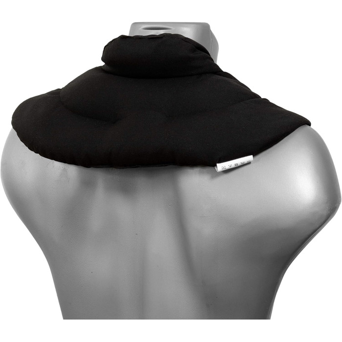 Чорна подушка для шиї зі стійкою - подушка зі спельти - подушка для шиї, подушка з підігрівом - подушка зі зерна та спельти для шиї та плечей