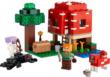 Набір Lego Minecraft - Грибний будинок 21179 Засідка Кріпера 21177, конструктор для дітей від 8 років