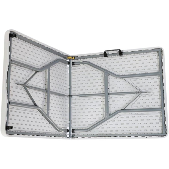 Стіл для кейтерингу THINIA HOME, складаний, прямокутний, портативний, білий, 150 см, багатофункціональний стіл для кемпінгу та заходів у приміщенні або на відкритому повітрі, ніжки зі смоли та сталі для 2-4 осіб