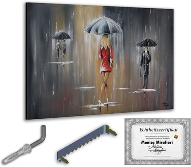 Моніка Мірафьорі I 100 РУЧНИЙ РОЗПИС I Картина Йде дощ 120х80см Картина Ручний розпис Акриловий живопис Дуже великий акриловий жив