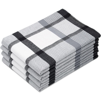 Набір ZOLLNER з 4 бавовняних чайних рушників розміром 50x70 см - міцні та поглинаючі кухонні рушники - можна прати при температурі