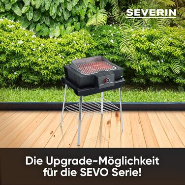 Комплект оновлення SEVERIN SEVO SMART CONTROL для електрогриля SEVO, смарт-модуль із керуванням через додаток та OLED-дисплеєм, функція Slow Cooking для балкона, чорний, ZB 8194