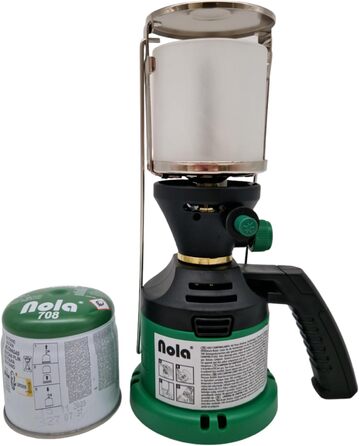 Газова лампа Nola з газовим балончиком 190 г та 3 чохлами - Газовий картриджний ліхтар для кемпінгу, газовий балончик з бутаном, газовий ліхтар для вулиці, газовий ліхтар для кемпінгу, паливний ліхтар, арт. 930