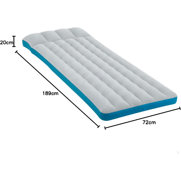 Надувний матрац Intex Camping 72x189x15 см (упаковка з 2 шт.) одномісний