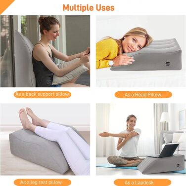 Надувні клиноподібні подушки, подушки для підняття ніг, підставки для ніг - клиноподібні опорні подушки для ніг, що покращують комфорт та сон