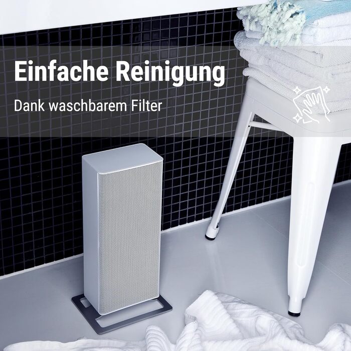 Тепловентилятор Stadler Form Anna з регулятором температури, 2 рівнями нагріву (1200/2000 Вт) та захистом від перекидання, підходить для приміщень площею до 25 м, білий