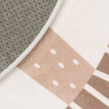 Домашній килим Дитяча кімната Дитячий килим Дитячий килимок для хлопчиків і дівчаток круглий сучасний, колір бежевий, розмір Ø 80