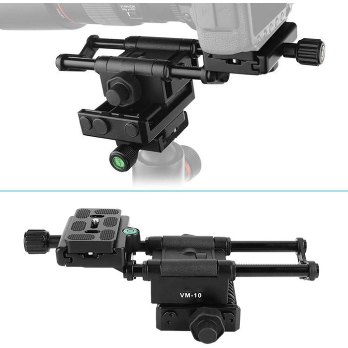 Повзунок Diyeeni Focus Rail, повзунок макрофокусування для панорамної та макрозйомки, макрорейка стабілізатора штатива для UNC1/4, отвір для гвинта 3/8 дюйма, чорний