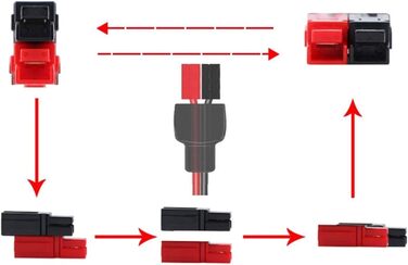 Кабель для сонячної зарядки ZkeeShop 10AWG XT60i Подовжувач для Anderson до XT60i Сумісний з портативною електростанцією сонячного генератора Ecoflow