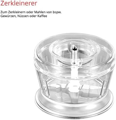 Занурювальний блендер ESGE Zauberstab M 160 G Gourmet 90610, 160 Вт, 2 швидкості до 15 000 об/хв, ергономічна ручка, надійний двигун, з аксесуарами, Made in Switzerland