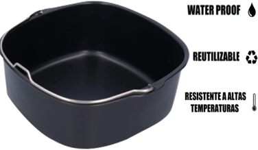 Форма Les-Theresa для фритюрниці, 22 см форма для торта Кошик для випічки хліба багаторазові аксесуари для фритюрниці, аерофритюрниця термостійка легке очищення для HD9925 HD9860 HD9905/01