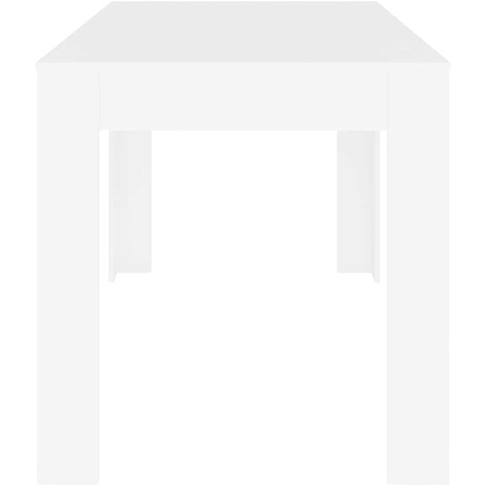 Обідній стіл vidaXL з простими лініями, кухонний стіл, обідній стіл, обідній стіл, меблі для їдальні, білий, 140x74,5x76 см, інженерна деревина