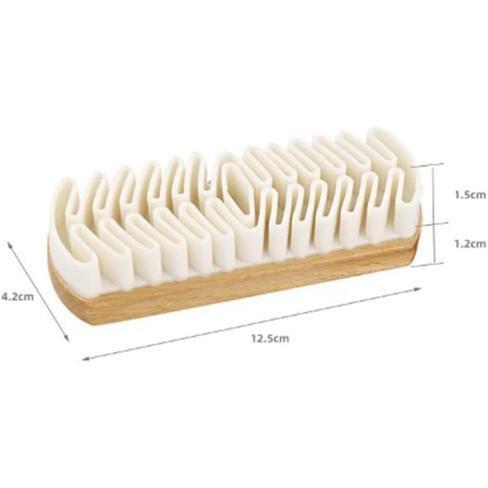 Замшева щітка HEIBTENY 4 шт. и, замшева щітка для взуття з креповими планками, універсальна замшева шкіряна щітка для чищення та догляду за замшею, замшева щітка для взуття дерев'яна крепова щітка 4 шт.