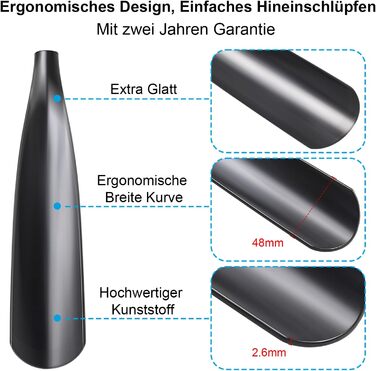 Довгий ріжок для взуття Mishell, телескопічний 41 97 см, висувний ріжок для взуття, довгий пластиковий ріжок для взуття з металево